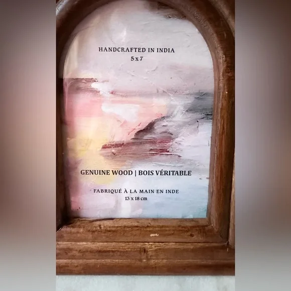 Handcrafted Wooden Picture Frame for 5”x7” photo - Picture 6 of 13